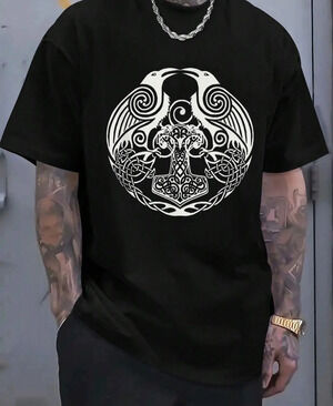 Viking Celtic Huginn& Muninn OdinS Ravens Norse Mythology T-Shirt